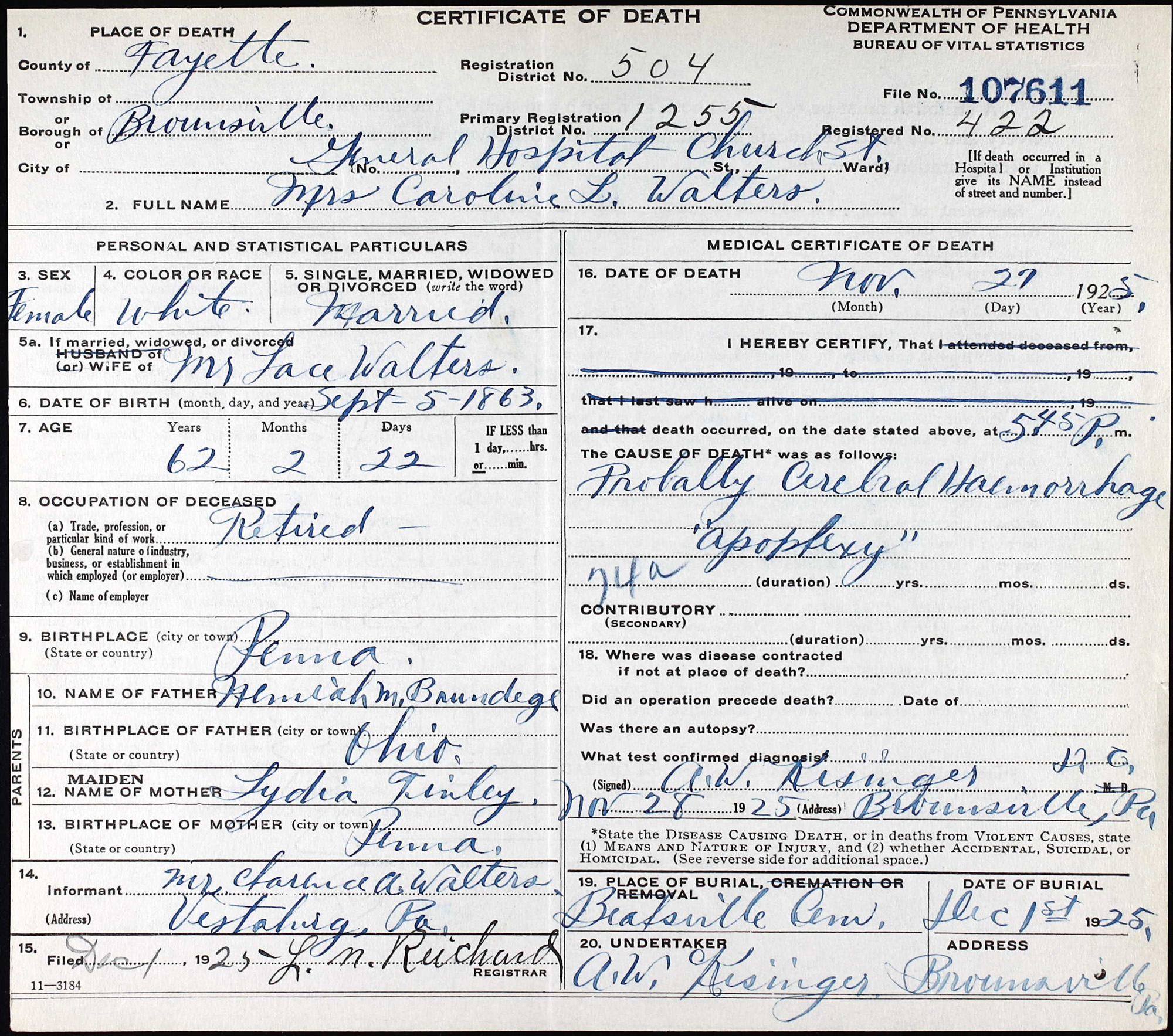 Caroline L. Walters